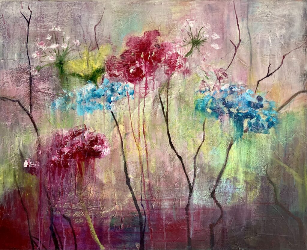 Acrylverf op doek, 100 x 80 cm — werk van Dine